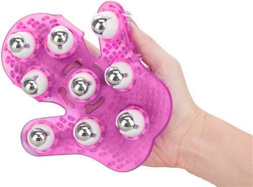 Simple & True - Roller Ball Massage Glove - Pink photo
