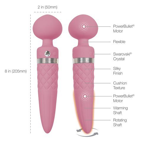 Pillow Talk - Sultry Rotating Wand - Pink photo