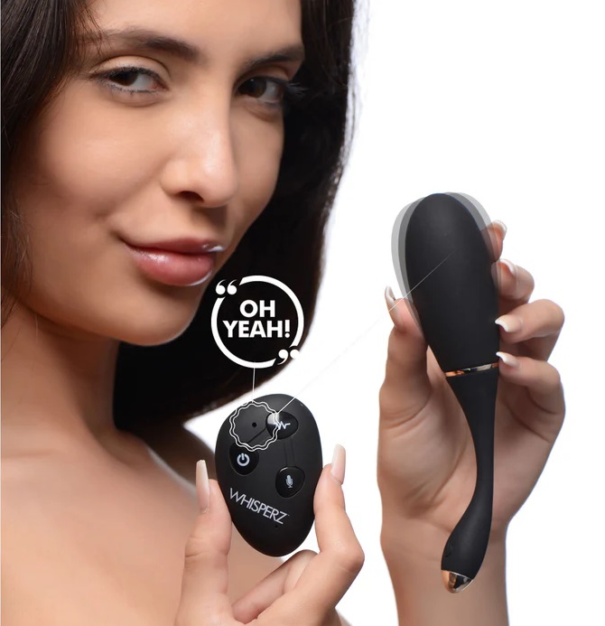 Your voice never felt so sexy! This vibrating egg from Whisp... Whisperz - Voice Activated 10X Vibro Egg - Black photo-3