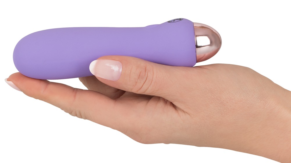 Purple mini vibrator with a concave bulge at the end of the ... Cuties - Bulge Mini Vibrator - Purple photo-2