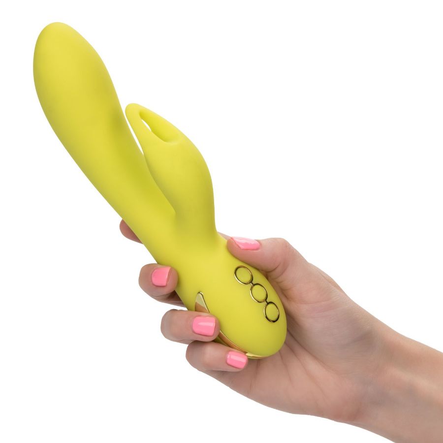 Dive deep into a sea of pleasure and sun-kissed fantasies wi... CEN - CalDream Venice Vixen Vibrator - Yellow photo-2