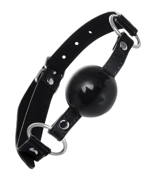 The best remedy for chatter in bed is a stylish and daring g... Anonymo - Ball Soft Gag - Black photo-4