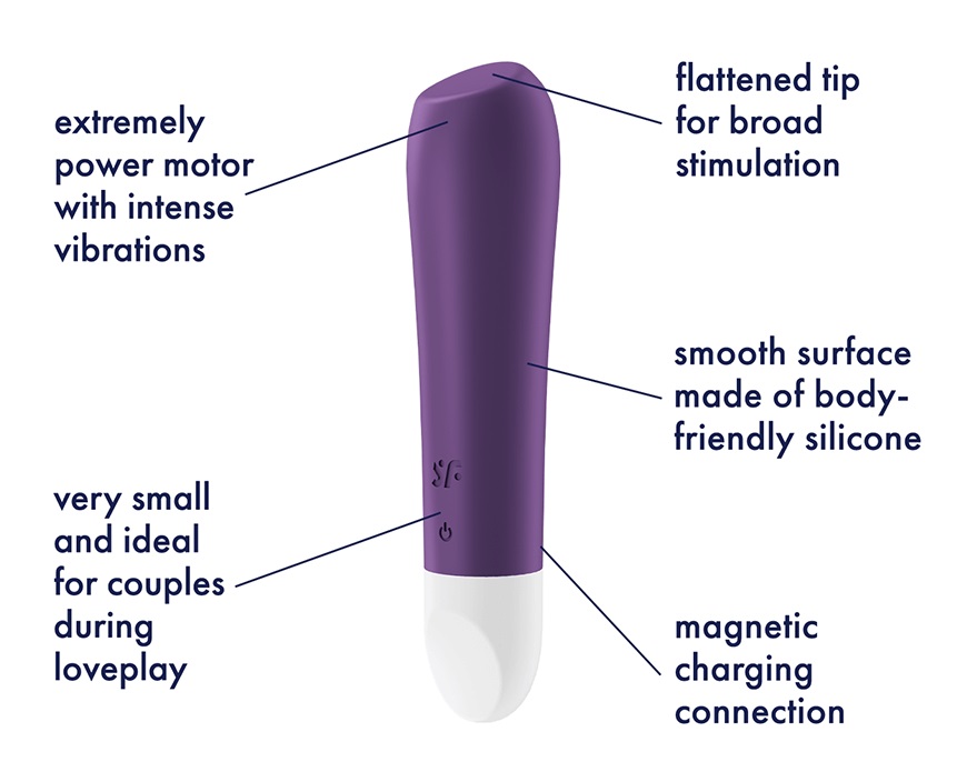 與 Satisfyer 震動子彈 系列的其他成員一樣,Satisfyer 震動子彈 2 因其緊湊的設計和簡單的一鍵式操作... Satisfyer - Ultra Power 震動子彈 2 - 紫色 照片-4