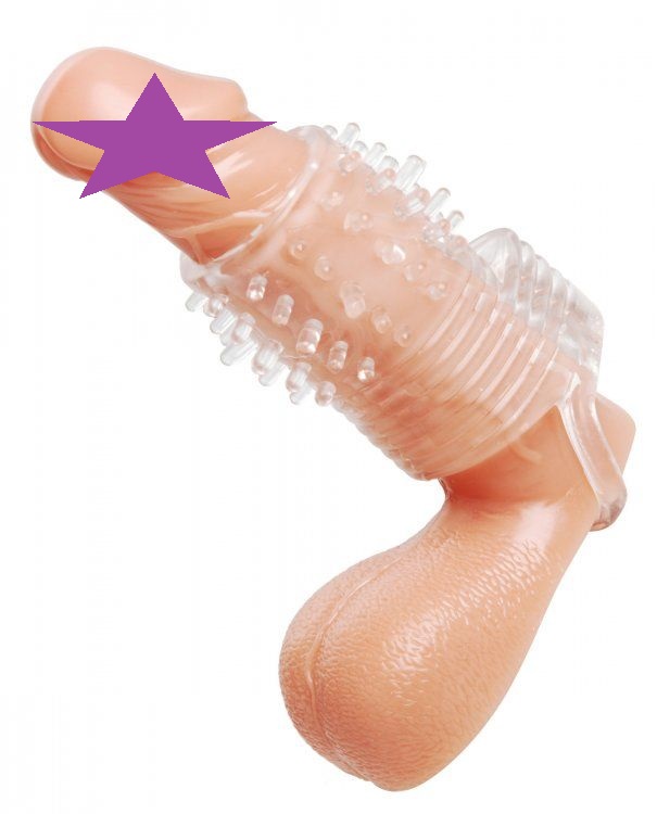 This multi function cock tool is designed for maximum partne... Size Matters - Vibrating Textured Erection Sleeve - Clear photo-2