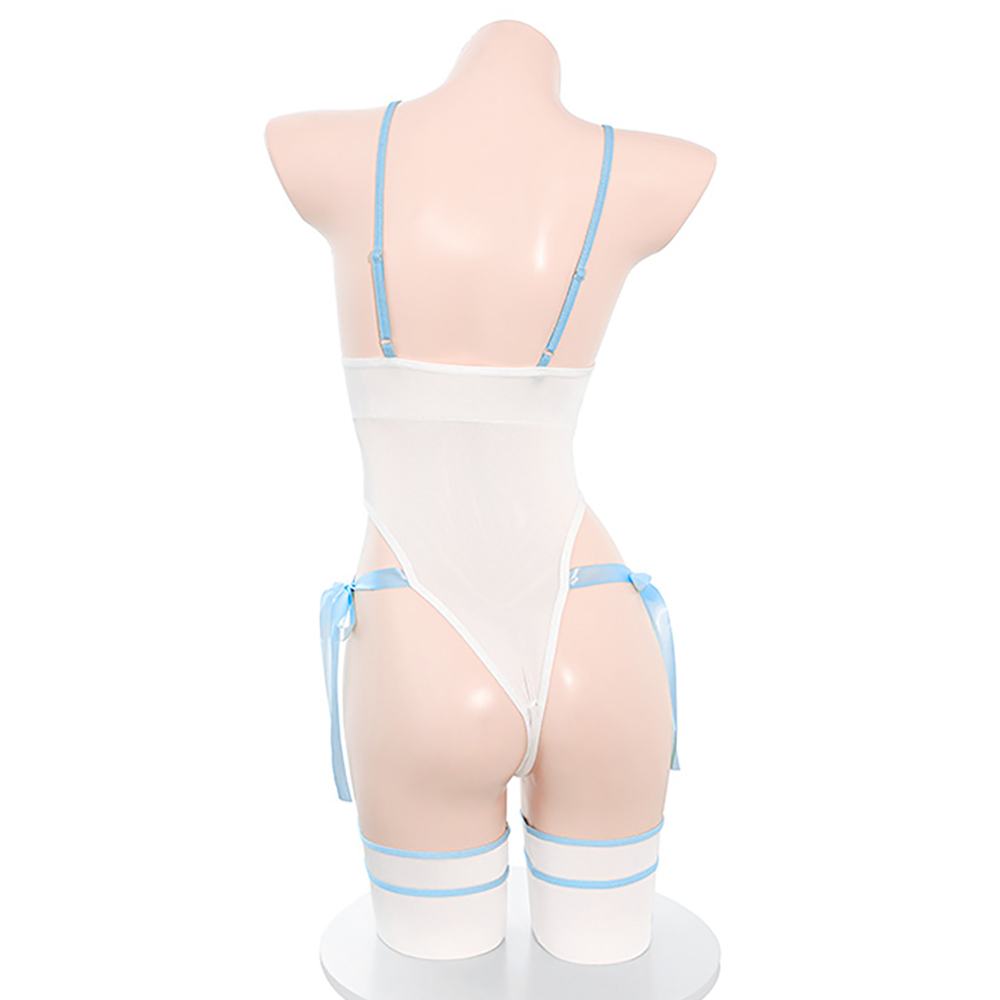 This set is reminiscent of a water fairy, featuring a dazzli... Costume Garden - GB-799 Fancy Nymph Costume - White photo-2