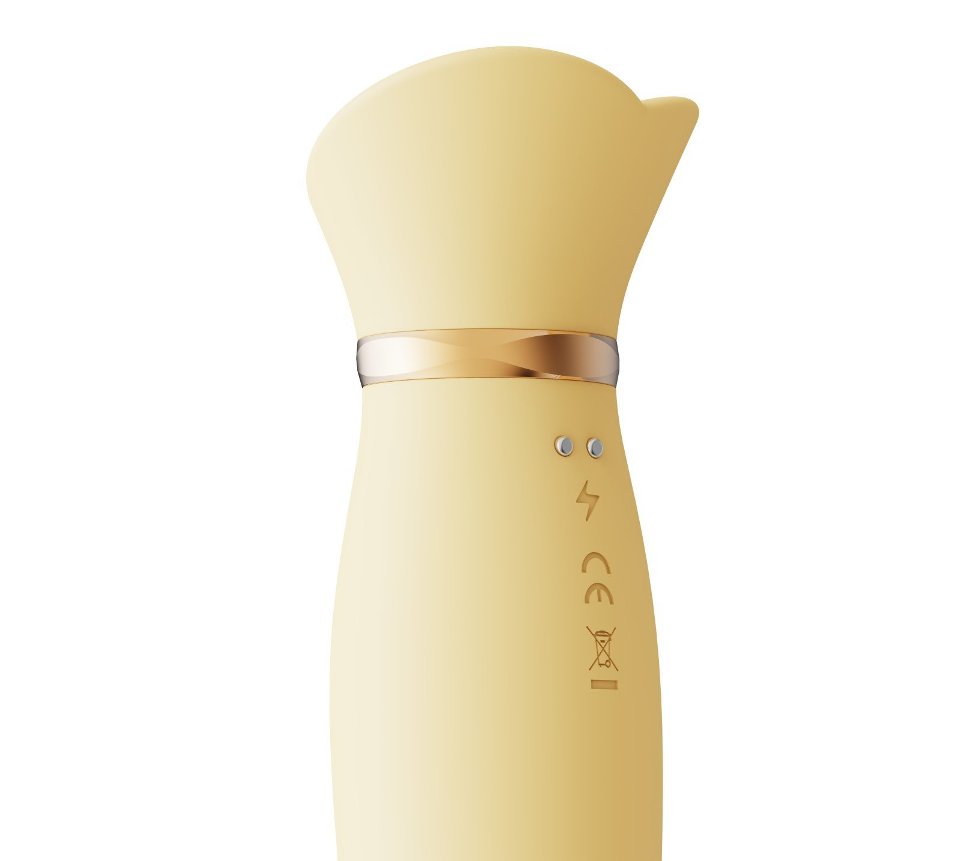 尼款震動器系 ZALO 經濟實惠嘅強大刺激器 ROSE 系列一部分,其特點系針對 G 點同埋陰蒂,具有多種唔同嘅功能。 ... Zalo - Rose 震動棒 - 檸檬黃色 照片-4
