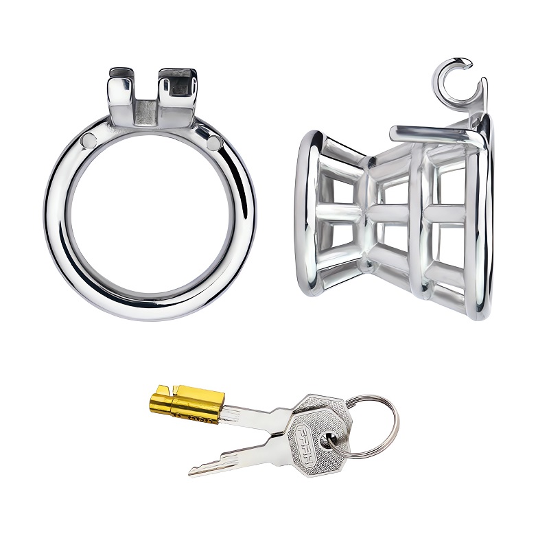 Material: 304 Stainless steel
Cage size: 3.2*3.7cm
Ring inne... FAAK - Chastity Cage 200 - Silver photo-2