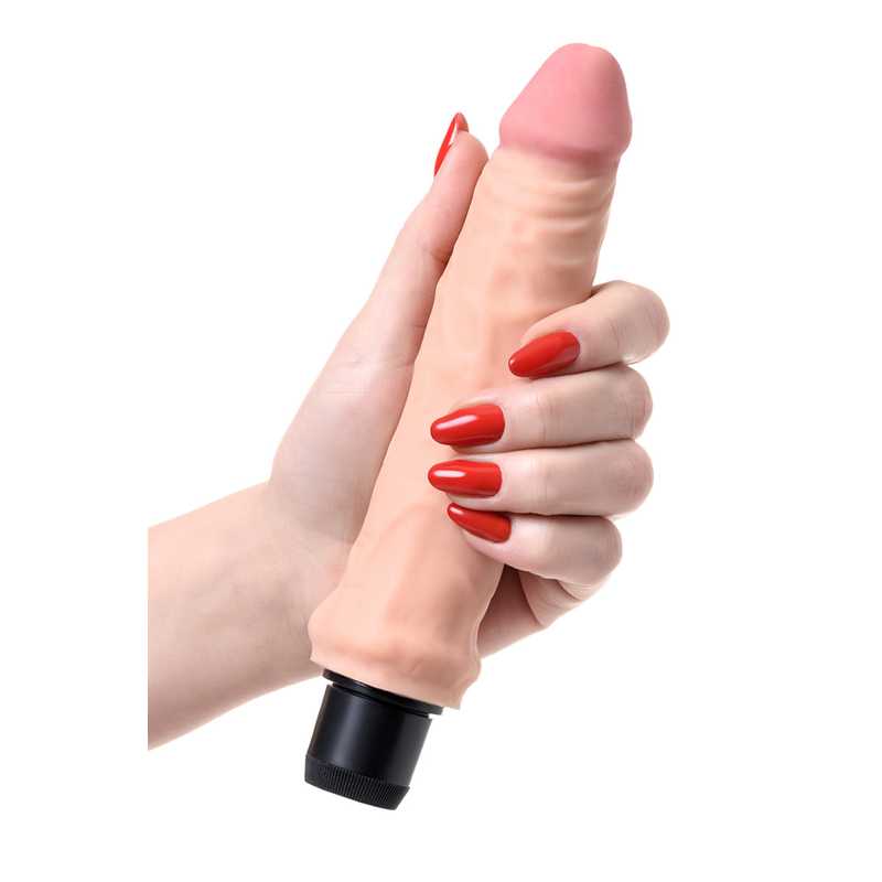 It is a great, easy to use toy and with a simple twist of th... A-Toys - Multi-Speed Vibro Dildo 17cm - Flesh photo-5