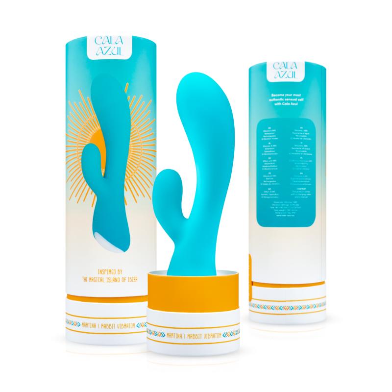 Martina from the Cala Azul collection is a luxury Rabbit vib... Cala Azul - Martina Rabbit Vibrator - Blue photo-13