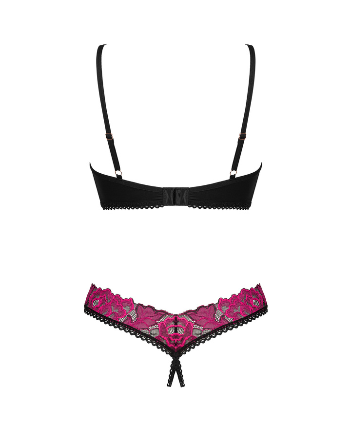 Make sure you create an unforgettable atmosphere during your... Obsessive - Rosenty Crotchless Set - Black - XL/2XL photo-4