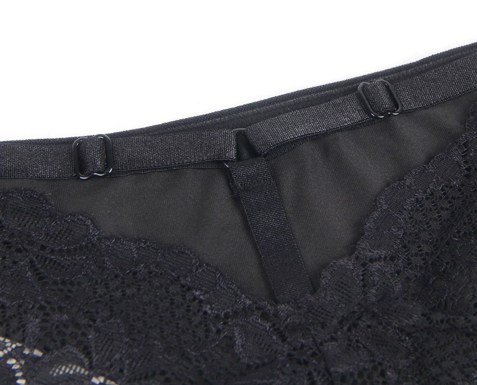 Main fabric is milk silk, soft and comfortable. The back fea... Ohyeah - Lace Hollow Out Panty - Black - M photo-10