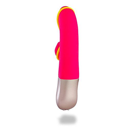 The neon yellow band on this rechargeable MiniVIBRATOR exude... Fun Factory - Vibe Amorino USB - Pink photo-5