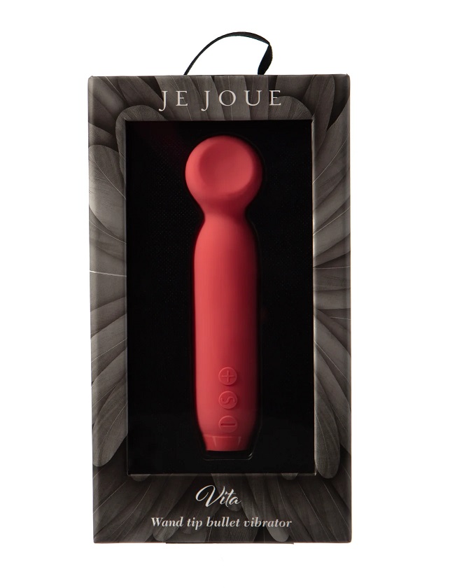Meet Vita, a unique wand-tipped bullet whose rounded tip is ... Je Joue - Vita Bullet Vibrator - Red photo-9