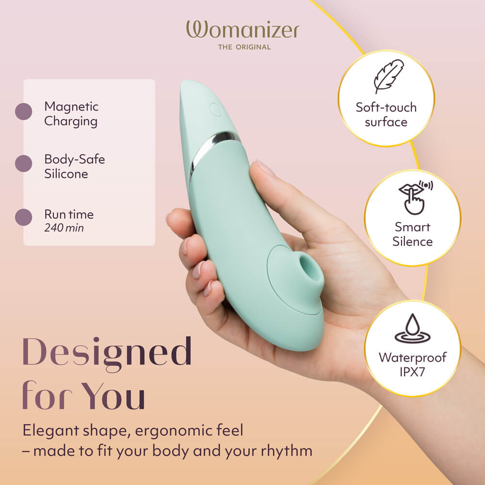 Womanizer Next 陰蒂吸啜器採用先進的3D Pleasure Air科技,結合Dynamic Dimensi... Womanizer - Next 陰蒂吸啜器 - 淡綠色 照片-5