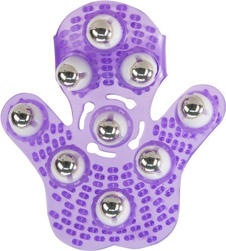 Simple & True - Roller Ball Massage Glove - Purple photo