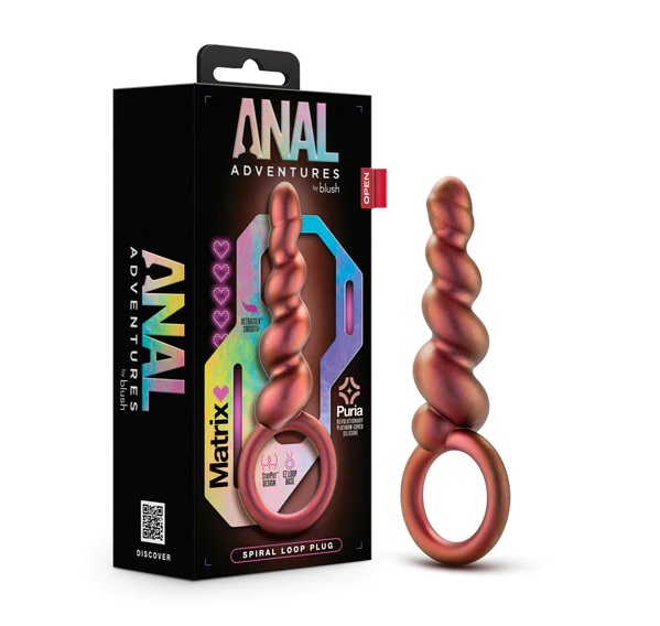 For anyone looking to explore new anal sensations alone or w... AAM - Spiral Loop Plug - Copper photo-7