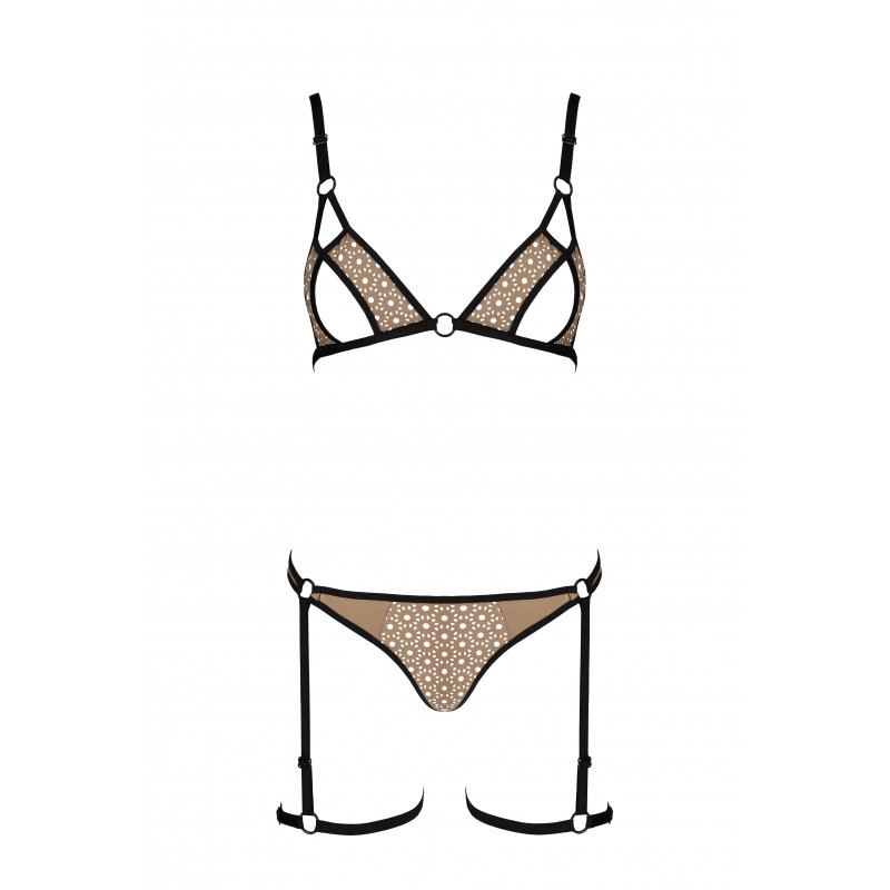 How to stimulate the senses to the limit? Reversing the elem... Passion - Gabi 3pcs Set - Beige - S/M photo-3