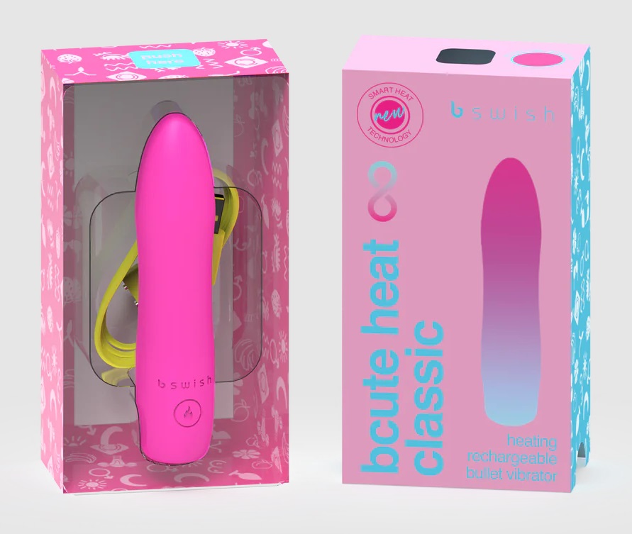 The ultimate seductress, draped in 100% body-safe velvet... B Swish - Bcute Heat Vibrator - Sunset Pink photo-5