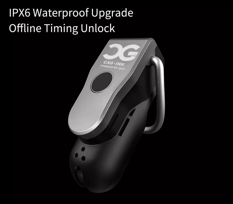 3-Shock modes (Vibrate / Tremble / Sting) at your ch... QIUI - APP Controlled Chastity Device M - Black photo-8