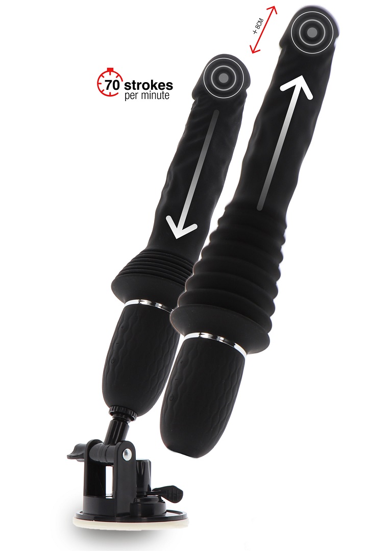 This thrusting vibrator is designed to fulfill your deepest ... ToyJoy - Magnum Opus Thruster - Black photo-6