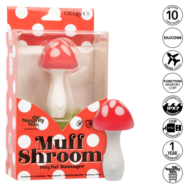 Introducing the Naughty Bits Muff Shroom Playful Massager, a... CEN - Naughty Bits Muff Shroom Vibro Massager photo-8