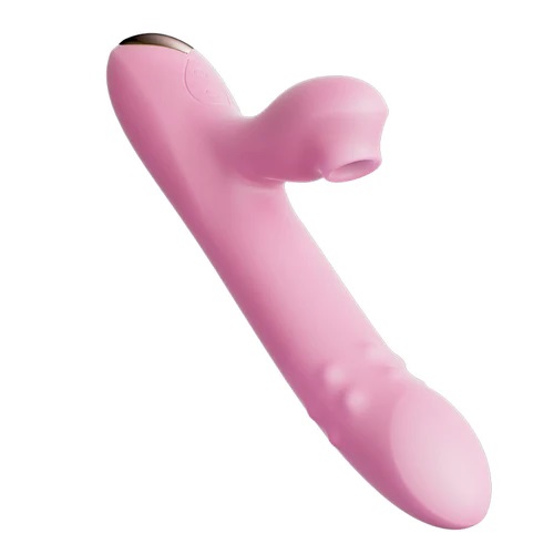 Body-safe silicone and ABS material
Unique thrusting motion ... Erocome - Leominor Kissing Thrusting Vibrator - Pink photo-5