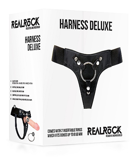 Attach a vibrating or non-vibrating dong to this harness to ... Ouch - Strap-On Harness Deluxe - Black photo-3