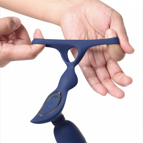 Arosum - Ring’n’Rear Thrusting Plug - Blue photo