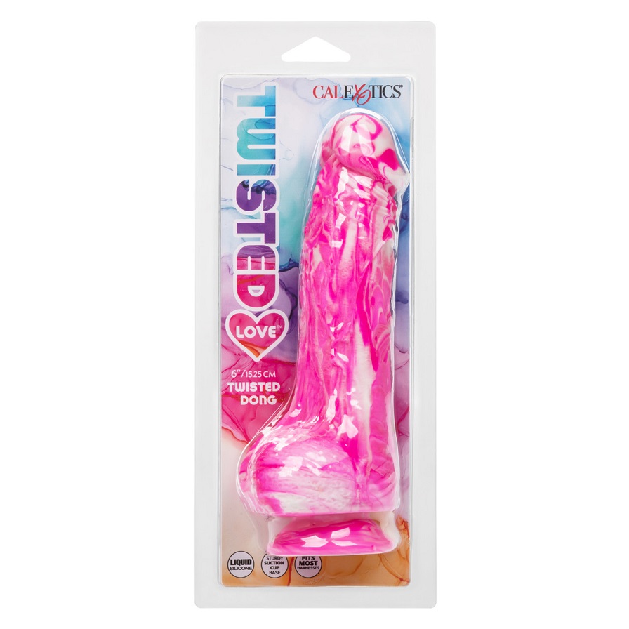 Experience the unique pleasure of the Twisted Love Dong. Cra... CEN - 6" Twisted Realistic Dildo - Pink photo-10