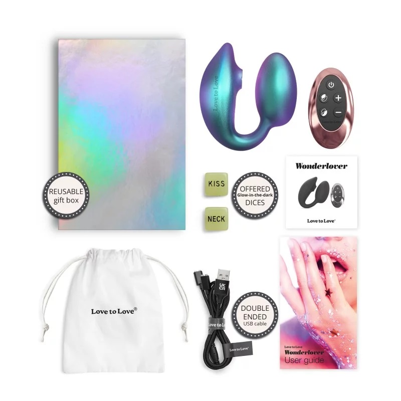 Unconditional love could be Wonderlover’s motto. This toy br... Love to Love - Wonderlover Double Stimulator - Iridescent Turquoise photo-10
