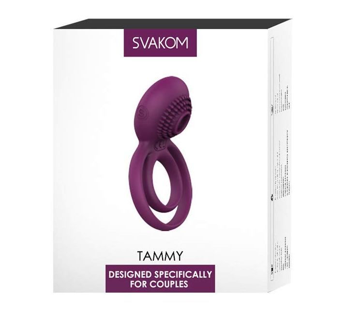 Tammy是一款帶舔舐功能的雙重共振環。根據人體工學設計,一環套住丁丁,一環套住蛋蛋,雙環組合拉力堅挺同時更長久。同時,... SVAKOM - Tammy 震動環 - 紫色 照片-25