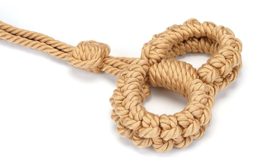 Handmade Shibari look Wrist Cuffs and Lead.
Simple and ele... Liebe Seele - Shibari Rope Wrist Cuffs photo-2