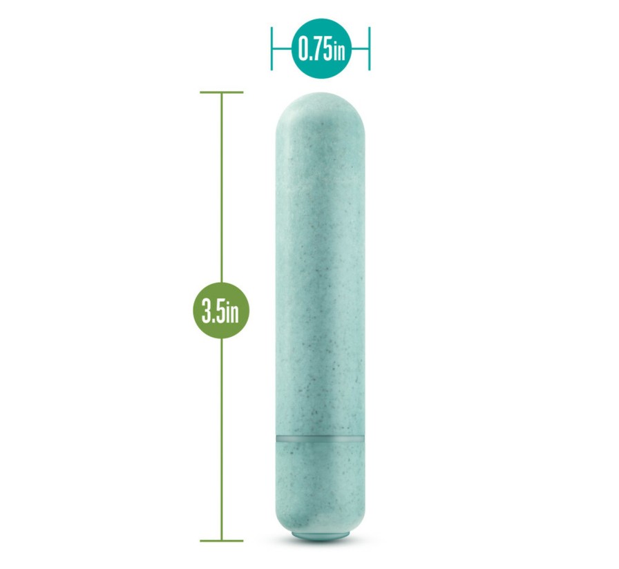 This pleasure-packed petite vibe is crafted from Biofeel, a ... Gaia - Eco Bullet - Aqua photo-5