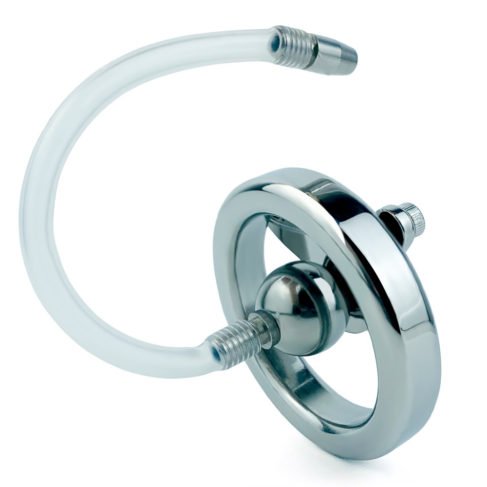 Cage Long: 23mm
Catheter length: 149mm
Ring inner diameter: ... FAAK - Cock Ring 45mm w Catheter photo-2