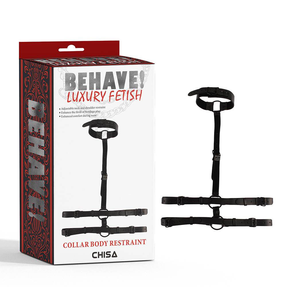 Adjustable bondage. Easy-grip handles.
Material: PU
Produc... Chisa - Collar Body Restaint - Black photo-3