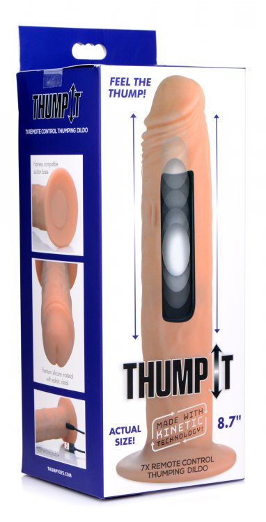 Get pummeled by the thrilling thuds of a dildo powered by ma... Thump It - 7x Remote Control Thumping Dildo L-size photo-8