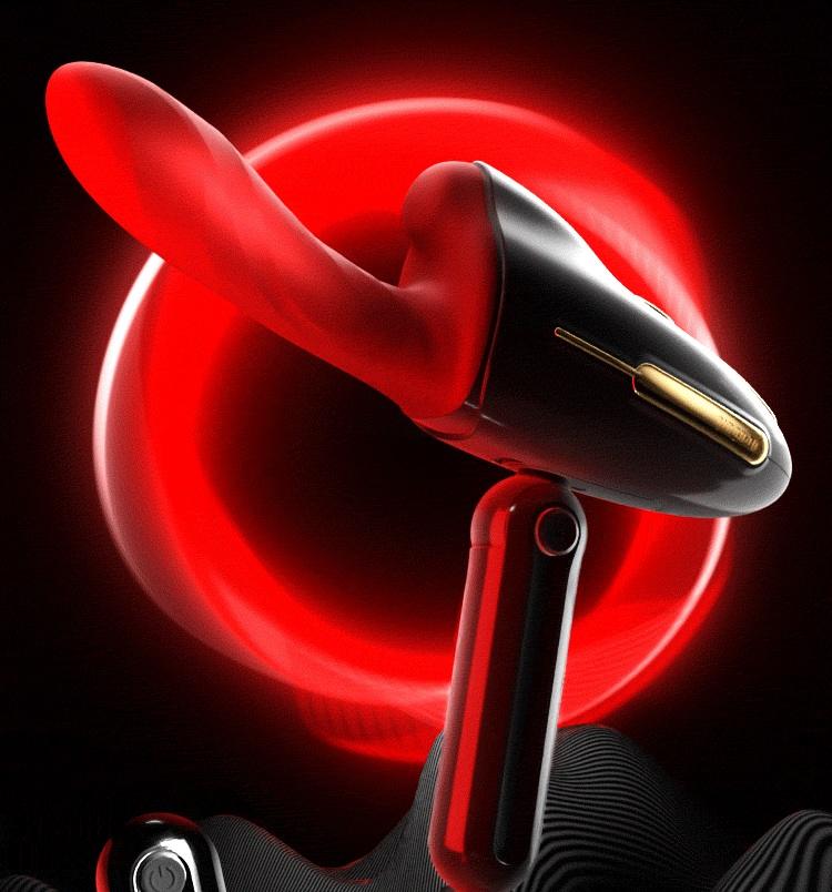 Handheld vibrating and rotating thruster with heating functi... Qingnan - Rotating Thruster Machine #9 - Black photo-12