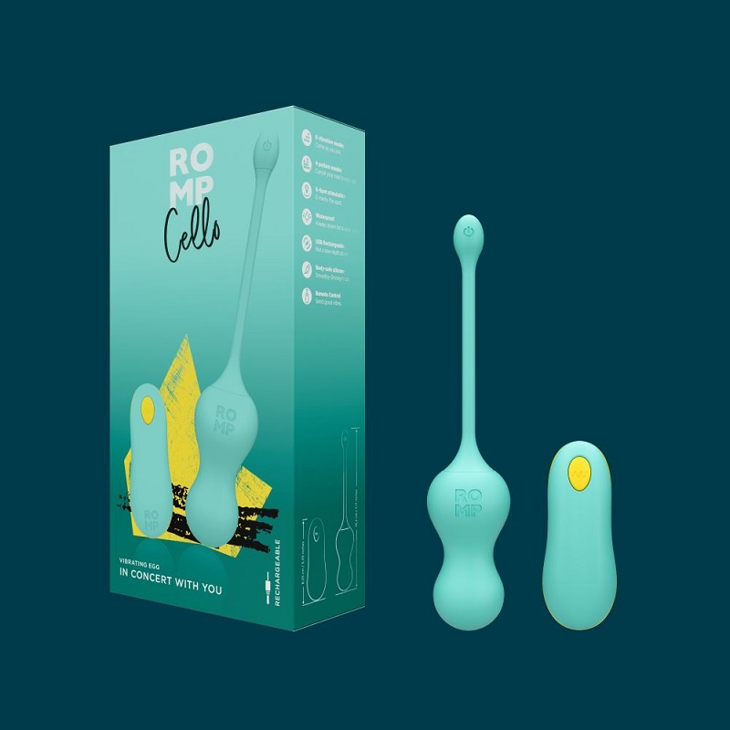 ROMP Cello 是一款遥控 G 点振动器,旨在为这个敏感的性欲区提供美妙的振动。ROMP Cello 涂有触感良好... Romp - Cello 穿戴式摇控震蛋 - 绿色 照片-12