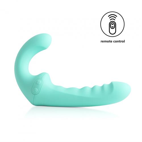Arosum - VibraTwin Strapless Strap-On - Blue photo