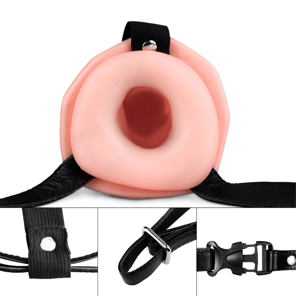 Increase length, width and pleasure with Unisex hollow strap... Lovetoy - Vibro Hollow Strap-On - Skin photo-5