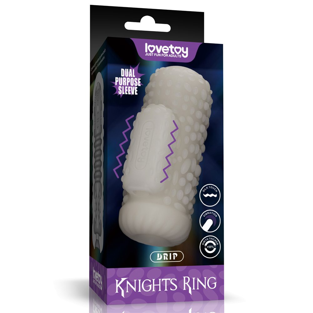 Discover ultimate pleasure and versatility with the Lovetoy ... Lovetoy - Knights Ring Vibro 2in1 Sleeve - Drip photo-20