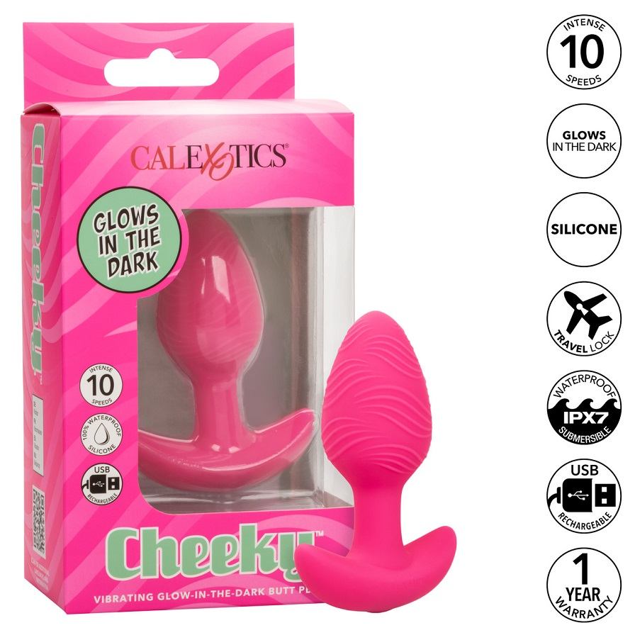 Dive into a world of adventurous pleasure with the Cheeky Vi... CEN - Cheeky Glow Vibro Plug - Pink photo-9