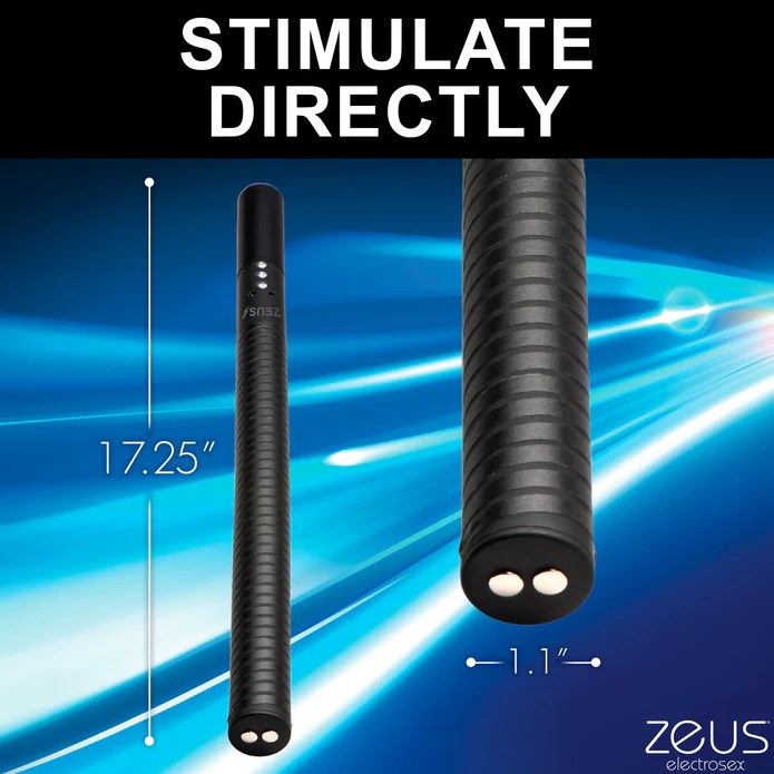 Intensify your kinky play with e-stim! This baton is built s... Zeus Electrosex - E-Stim Baton - Black photo-10