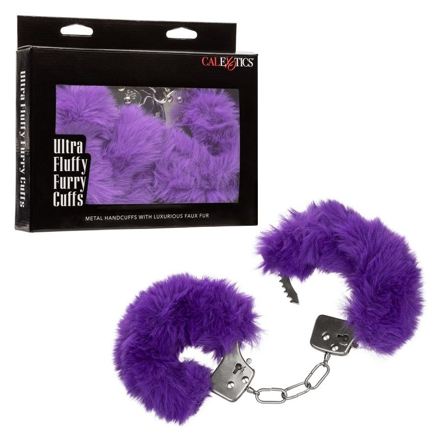 Let your lover take the lead and indulge in sensationally en... CEN - Ultra Fluffy Furry Cuffs - Purple photo-7