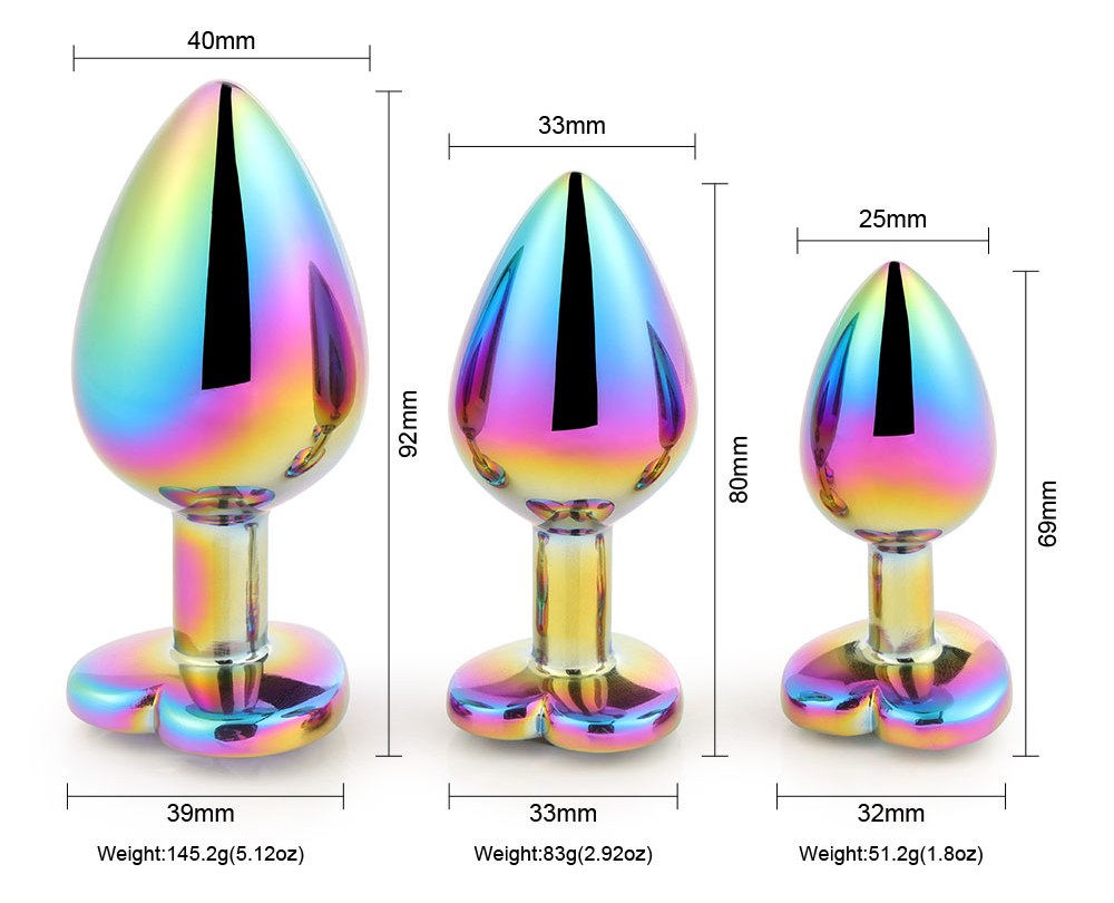 The Rainbow Heart Butt Plug features its radiant rainbow hue... MT - Heart Butt Plug M - Rainbow photo-5