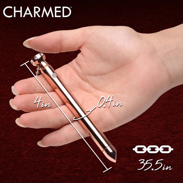 Dare to wear your favorite vibrator right around your neck! ... Charmed - 7X Vibro Necklace - Rose Gold photo-11