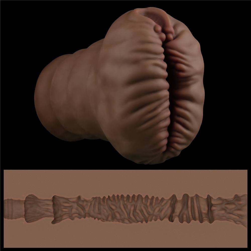 Highly detailed and expertly hand crafted, this realistic al... Lovetoy - Alien's Pie Masturbator #2 - Brown photo-5