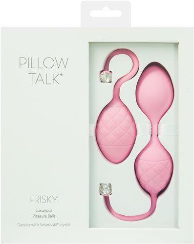 The new Pillow Talk Frisky Pleasure Balls form a perfect pai... Pillow Talk - Frisky Kegel Balls - Pink photo-7