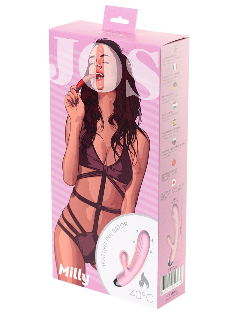 Your orgasms will brighten with this multifunctional MILLY v... JOS - Milly Heating Pulsator Rabbit Vibe - Pink photo-10