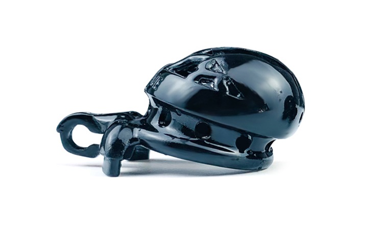 Cage high: 43mm &nb... FAAK - Resin Chastity Cage 107 - Black photo-8